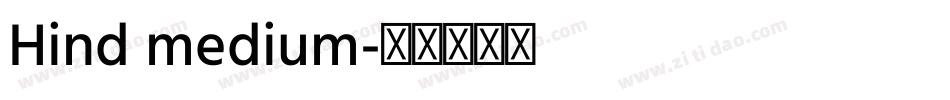 Hind medium字体转换